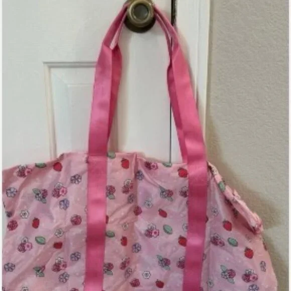 NEW Japan Sanrio Pink Hello Kitty Packable Weekender Bag - Picture 7 of 7
